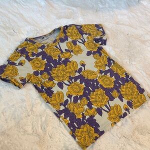 Mini Rodini Yellow and Purple Floral Top